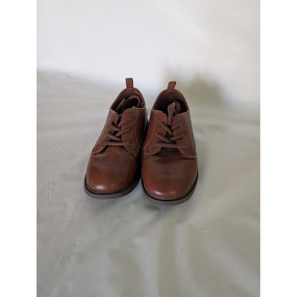 Carters Spencer Brown Faux Leather Lace Up Dress Shoes Kids Size 10M CF22E01H